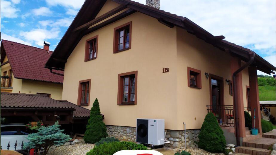 Rodinný dom pri Sabinove po výmene kotla za tepelné čerpadlo, realizácia ENERTOP