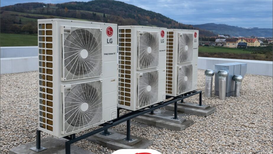 Tepelné čerpadlo LG nainštalované v bytovom dome v Dlhá Lúka, okres Bardejov, realizácia ENERTOP.